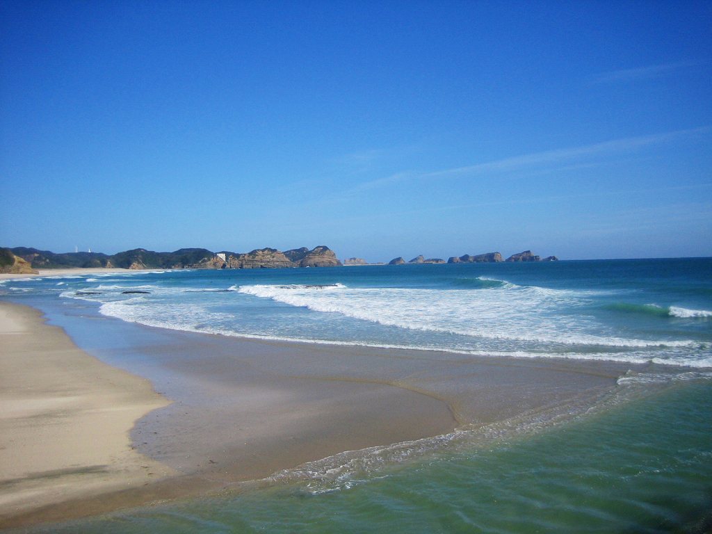 Surfing and space in Tanegashima island, Kagoshima, Japan. It is the surfing point "Korigawa river mouth".