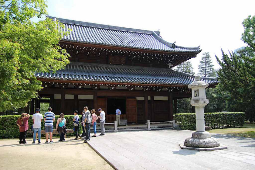 Hakata area in Fukuoka City, Japan. It is a Buddha hall in Jotenji temple.