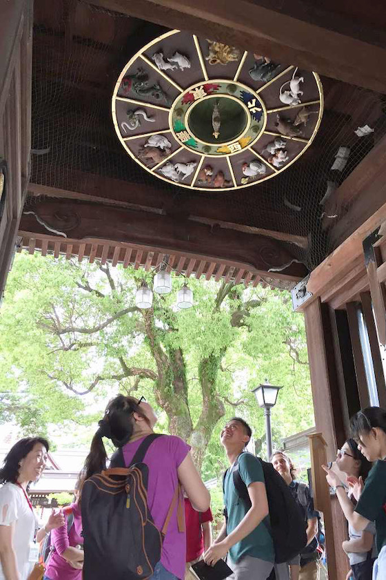 Hakata area in Fukuoka City, Japan. Kushida shrine.