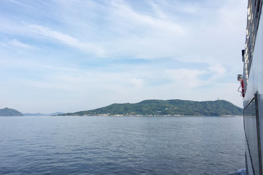 Nokonoshima Island from inside the ferry.