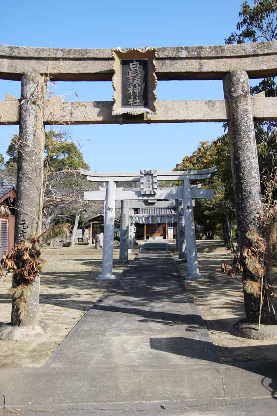 This is the torii gate of the Shirahige Shrine.